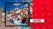 Es falso que se haya pintado este mural en contra de Juntos por el Perú en Puno: imagen original fue alterada con IA