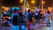 Triple choque entre bus, combi y camioneta deja 1 fallecido y siete heridos en la avenida Túpac Amaru en Carabayllo