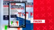 Es falso que la ONPE haya anunciado una tercera vuelta presidencial: ley solo contempla dos comicios