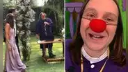 Actor Gonzalo Torres sorprende al aparecer como Gonzalete en boda y casar a una pareja: "El curita finalmente casó"
