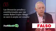 Es falso que las denuncias contra Rafael López Aliaga “se caigan” ni bien asuma como senador, como indicó Javier Cipriani, diputado electo de Renovación Popular