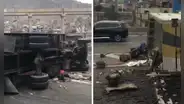 Accidente en Vía Evitamiento genera congestión vehicular: camión se volcó cerca de Puente Nuevo