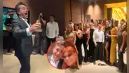 Renzo Costa celebró su cumpleaños en exclusiva fiesta y el esposo de Magaly Medina lo sorprendió al cantarle