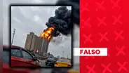 Es falso que esta imagen corresponda al amago de incendio registrado en el hotel Sheraton: fue generada con inteligencia artificial