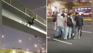Joven termina hospitalizado tras caer de un puente peatonal en San Miguel mientras era grabado por sus amigos