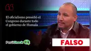 El oficialismo no presidió el Congreso durante todo el gobierno de Humala, como indicó el senador Alejandro Muñante