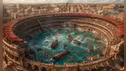 El día en que el Coliseo de Roma dejó de ser arena para convertirse en escenario de combates navales: lo inundaban en 35 minutos