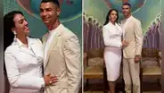 Revelan imágenes de la boda privada de Cristiano Ronaldo y Georgina Rodríguez donde ella no usó vestido de novia