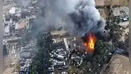 Voraz incendio en depósito de la PNP deja más de 100 vehículos quemados en El Tambo, Huancayo