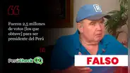 Rafael López Aliaga no obtuvo 2,5 millones de votos en su candidatura presidencial