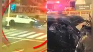 Patrullero de la PNP se pasó la luz roja, provocó brutal choque en Pueblo Libre y dejó a hombre en UCI: "Necesita una operación"
