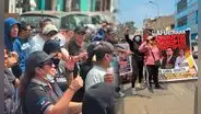 Trabajadores de tres sindicatos protestan contra la Diris Lima Norte por pagos pendientes desde hace 5 meses