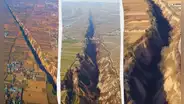 Una grieta gigantesca está atravesando China: se extiende por kilómetros y sigue creciendo