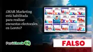 ‘MAR Marketing’, de Loreto, no figura en el registro del JNE y su simulación de voto presenta información incompleta