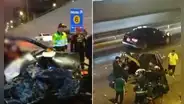 Conductor sobrevive tras violento accidente en la Vía Expresa: vehículo quedó completamente destrozado