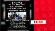 Es falso que las elecciones de Bolivia hayan sido anuladas por el caso Fernando Cerimedo