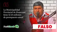 No, el presupuesto anual de la Municipalidad Provincial de Huancané no es de S/18 millones