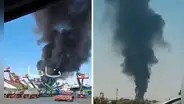 Se reporta incendio en el depósito de la petrolera estatal de Arabia Saudita cerca del aeropuerto internacional de Riad
