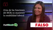 Es falso que el Banco Central de Reserva sea responsable de la estabilidad laboral