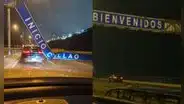 Se desplomó: enorme letrero en Callao casi aplasta auto y restringió el tránsito en la Costa Verde