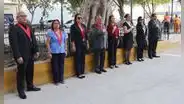 Piura: jueces y personal judicial participan en ceremonia de izamiento del Pabellón Nacional
