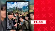 Es falso que BTS haya visitado Machu Picchu durante su visita al Perú: imagen fue elaborada con inteligencia artificial