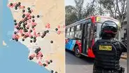 Mapa de la violencia en Lima y Callao: estas son las vías con más ataques a buses y combis en un año