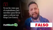 Es falso que el Gobierno Nacional no esté movilizando aviones para sofocar los incendios en Cusco, como señaló el diputado de Ahora Nación, César Holguín
