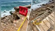 Pisos resquebrajados y rejas caídas: el fuerte oleaje agrava el deterioro del malecón de La Herradura