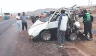 Muere toda una familia tras chocar bus con su camioneta