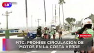 MTC prohíbe circulación de motos en la Costa Verde