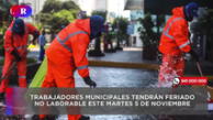 Trabajadores municipales tendrán feriado no laborable