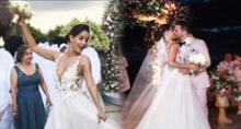 Carmen Villalobos luce pomposo vestido de novia en su boda con Sebastián Caicedo