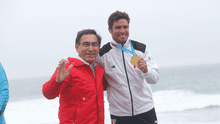 Martín Vizcarra celebra las tres medallas de oro que obtuvo el Perú en surf en Panamericanos Lima 2019
