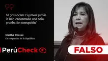 Es falso que a Alberto Fujimori no le encontraron pruebas de corrupción, como dijo Martha Chávez