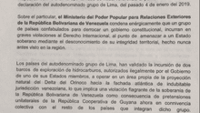 Venezuela envía carta de advertencia a Gobierno del Perú  para que se rectifique en prohibición de ingresar en territorio peruano