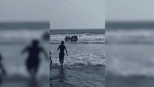 Rescatan a menor de morir ahogado en playa de Lambayeque [VIDEO]