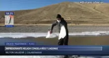 Intensa helada congela lagos y ríos en zonas altoandianas de Puno [VIDEO]
