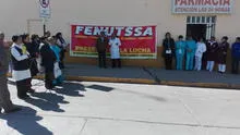 Huancayo: con plantón FENUTSA protesta contra la corrupción