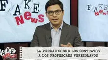 Fake News: ¿Profesores venezolanos contratados por el Estado? 