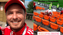 Cristian Rivero sube video de peruanos recogiendo basura en estadio de Ekaterimburgo