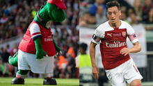 Mesut Özil está dispuesto a pagarle el sueldo al ‘Gunnersaurus’ para que siga alentando al Arsenal