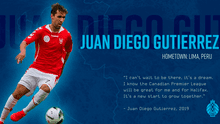 Juan Diego Gutiérrez es el flamante refuerzo del HFX Wanderers de Canadá