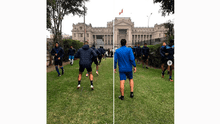 Jugadores del Zulia FC entrenaron en un jardín antes de eliminar a Sporting Cristal [VIDEO]