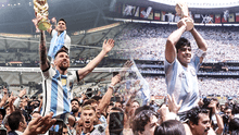 Messi vs. Maradona en las Copas del Mundo que campeonaron: ¿cuáles fueron sus números?
