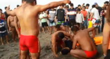 Arequipa: Salvavidas rescatan a bañista de morir ahogado en playa de La Punta 