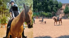Aislinn Derbez revivió un accidente de su infancia mientras practicaba equitación