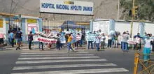 Personal de salud de Hipólito Unanue protesta por falta de equipos de protección [VIDEO] 