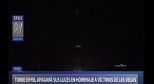 Tiroteo en Las Vegas: Torre Eiffel se mantendrá apagada en homenaje a víctimas de atentado [VIDEO]