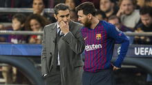 Messi se despide de Ernesto Valverde: “Gracias por todo, míster”
